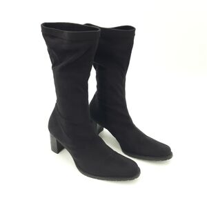 AQUATALIA | Darianna Stretch-Suede Sock Booties in Black